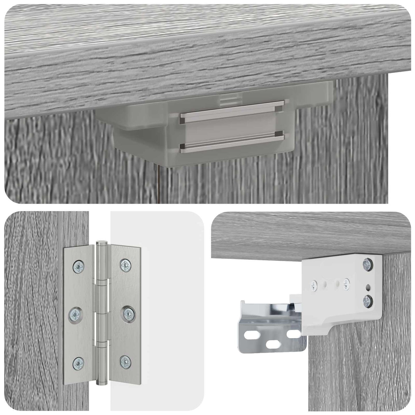 vidaXL Ντουλάπα Πινάκων Βελών ZWOLLE Γκρι Sonoma 52,5 x 10,5 x 57,5 εκ