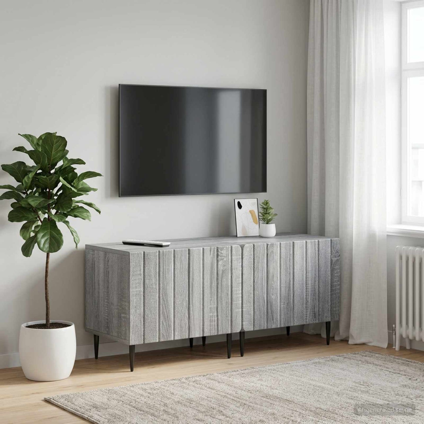 vidaXL Ντουλάπι TV Γκρι Sonoma Επεξεργασμένο Ξύλο