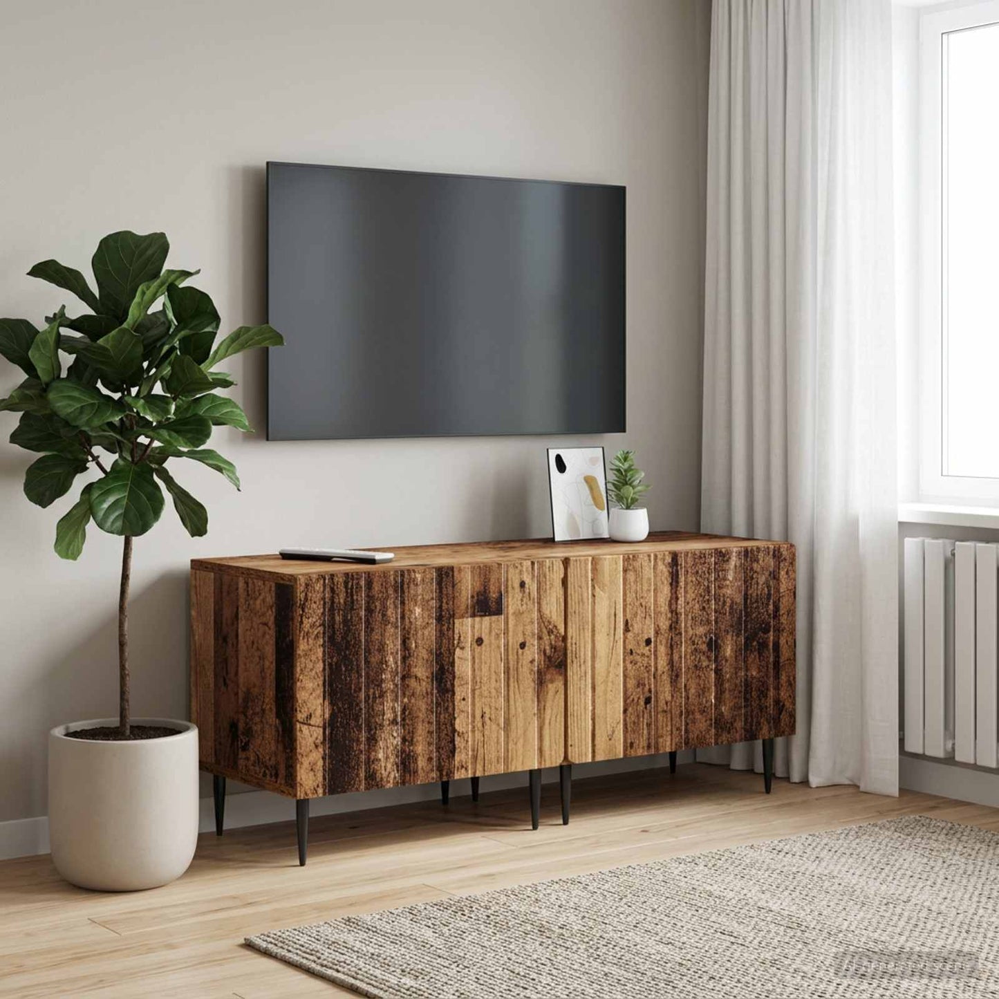 vidaXL Ντουλάπι TV Παλαιωμένο ξύλο Επεξεργασμένο Ξύλο