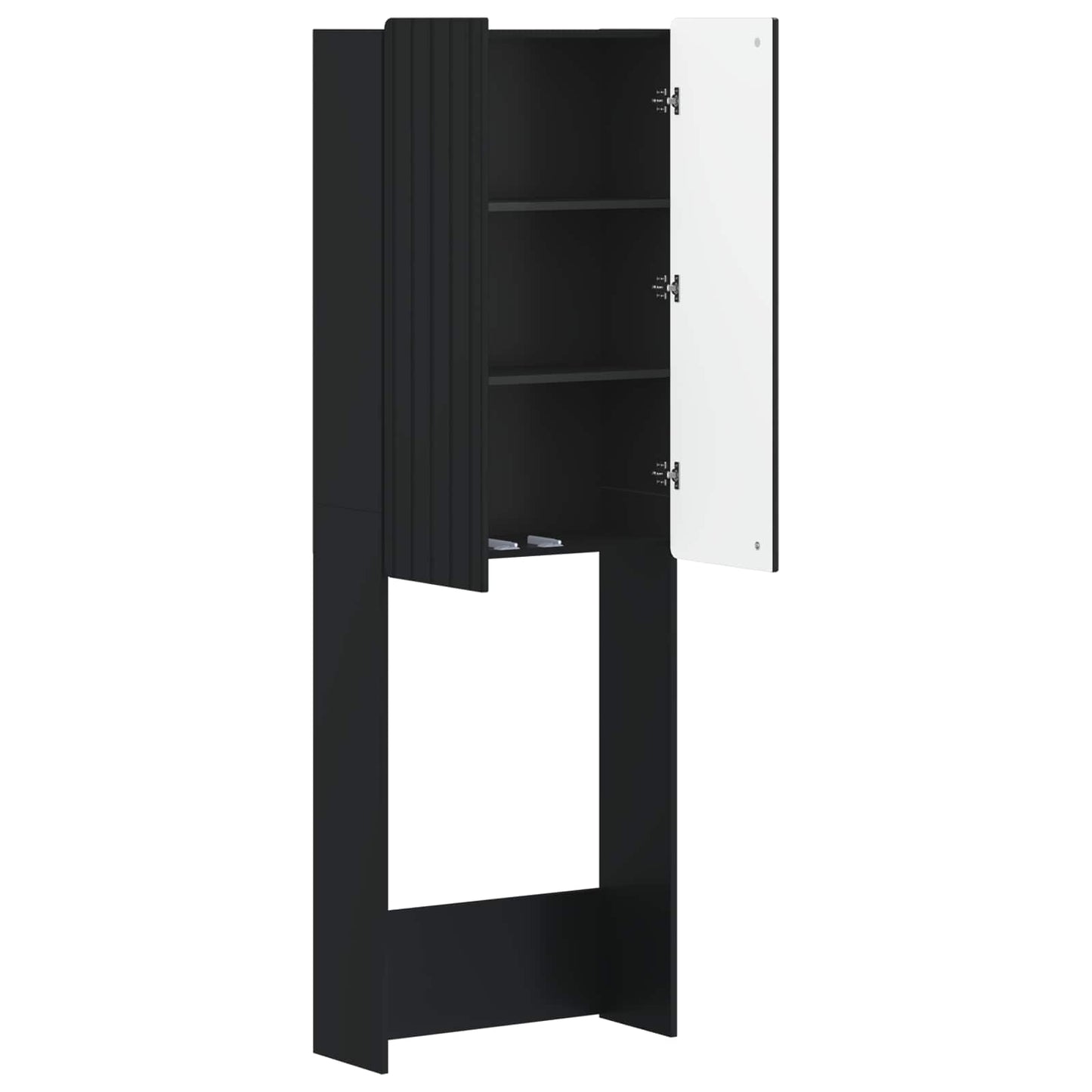 vidaXL Ντουλάπα τουαλέτας ZWOLLE Μαύρο 66 x 25,5 x 190 εκ.