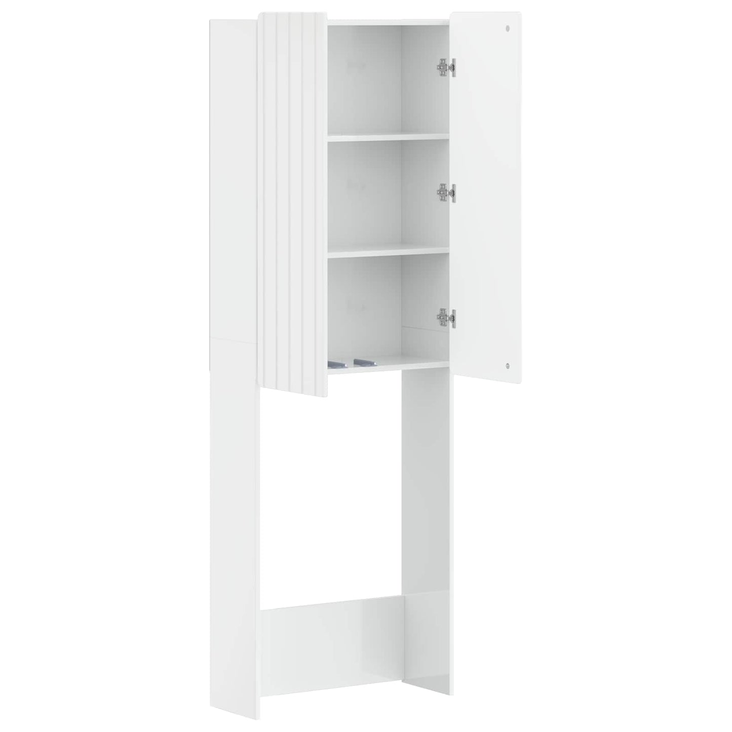 vidaXL Ντουλάπα τουαλέτας ZWOLLE Γυαλιστερό Λευκό 66 x 25,5 x 190 εκ.