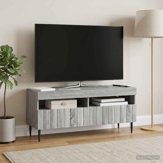 vidaXL Ντουλάπα LED Τηλεόρασης Γκρι Sonoma Επεξεργασμένο Ξύλο