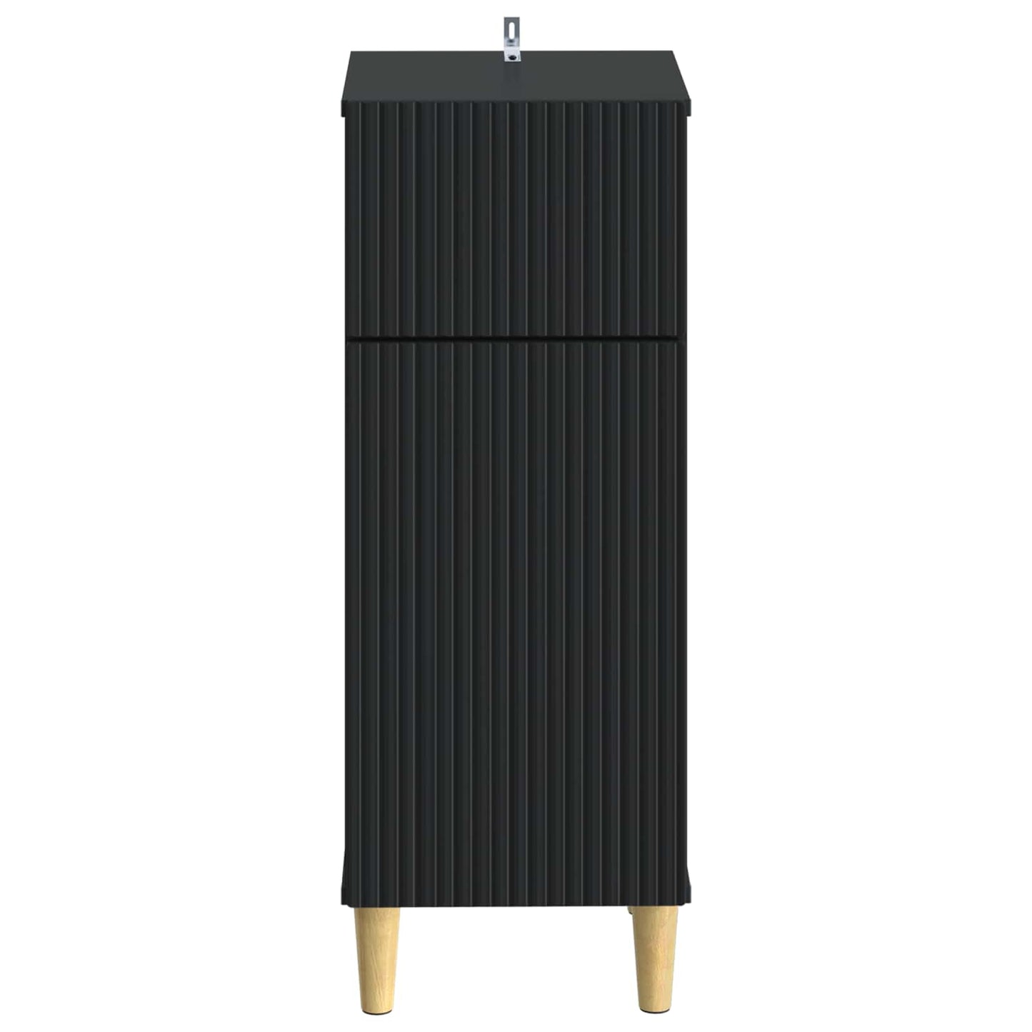 vidaXL Ντουλάπι Αποθήκευσης Μπάνιου ARNHEM Μαύρο 30 x 31 x 80 εκ.