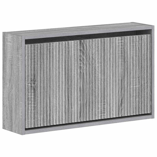 vidaXL Τοίχου Ντουλάπα Παπουτσιών ARNHEM 71 x 17 x 43 εκ Γκρι Sonoma