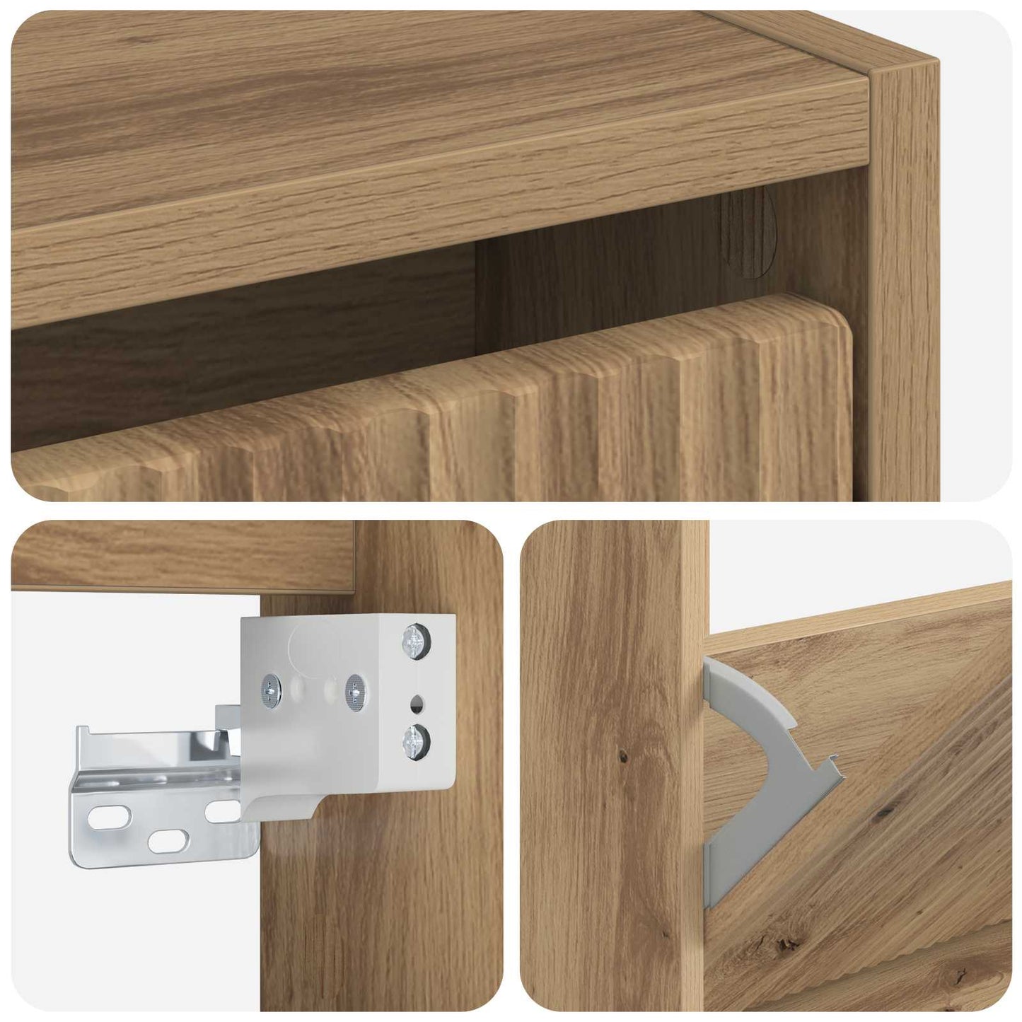 vidaXL Τοίχου Ντουλάπα Παπουτσιών ARNHEM 71 x 17 x 86 εκ. Artisan Δρυς