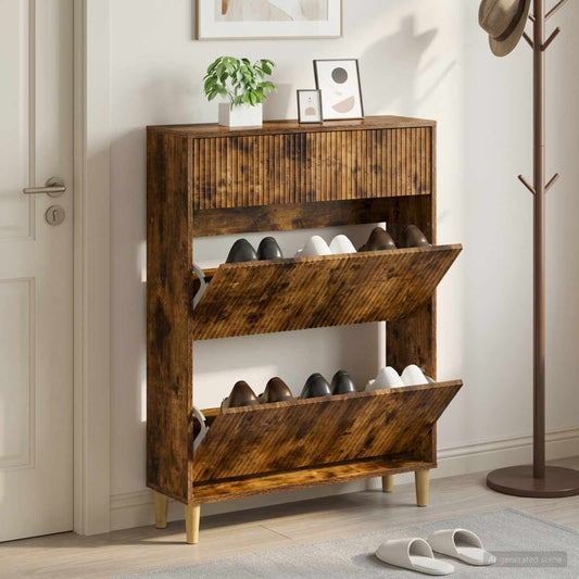 vidaXL Ντουλάπα Παπουτσιών ARNHEM 78 x 24 x 103 εκ. Επεξεργασμένο Ξύλο
