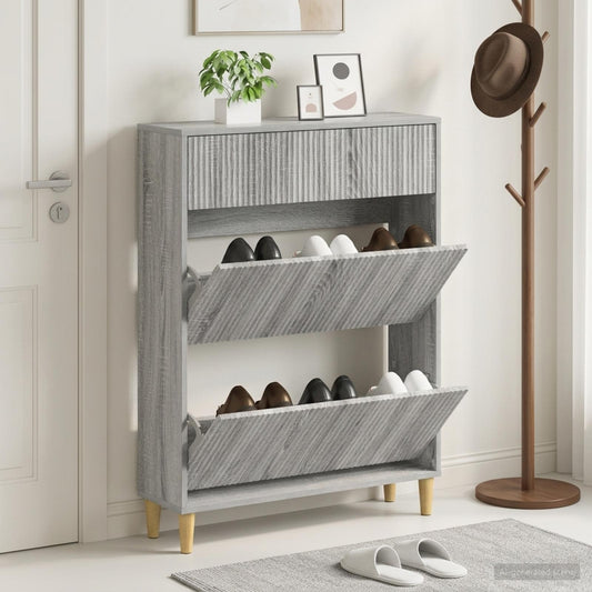 vidaXL Ντουλάπα Παπουτσιών ARNHEM 78 x 24 x 103 εκ. Επεξεργασμένο Ξύλο