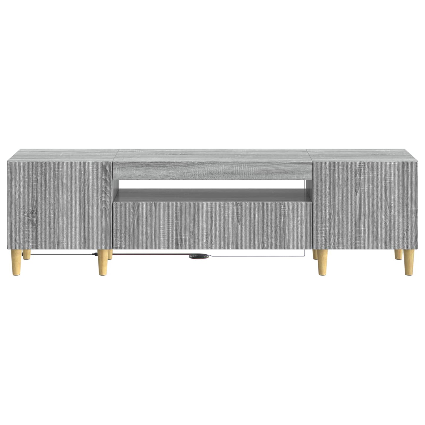 vidaXL Ντουλάπα LED Τηλεόρασης Γκρι Sonoma Επεξεργασμένο Ξύλο