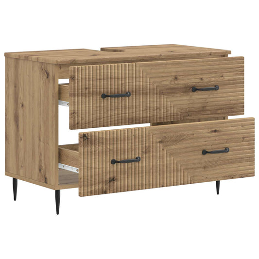 vidaXL Ντουλάπα Νιπτήρα Mπάνιου HAARLEM Artisan Δρυς 82 x 41 x 58,5 εκ