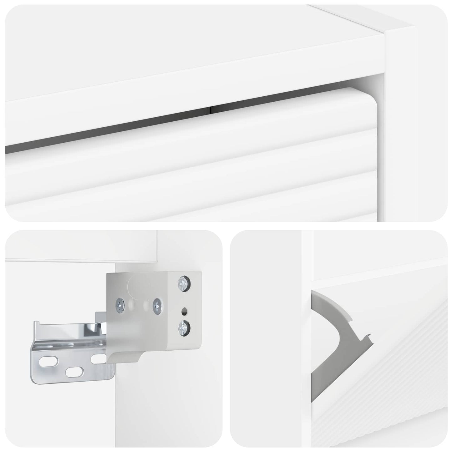 vidaXL Τοίχου Ντουλάπα Παπουτσιών HAARLEM 71 x 17 x 43 εκ Λευκό