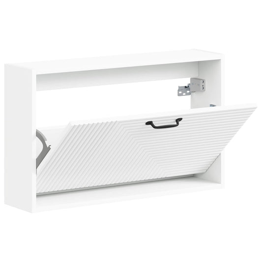 vidaXL Τοίχου Ντουλάπα Παπουτσιών HAARLEM 71 x 17 x 43 εκ Λευκό