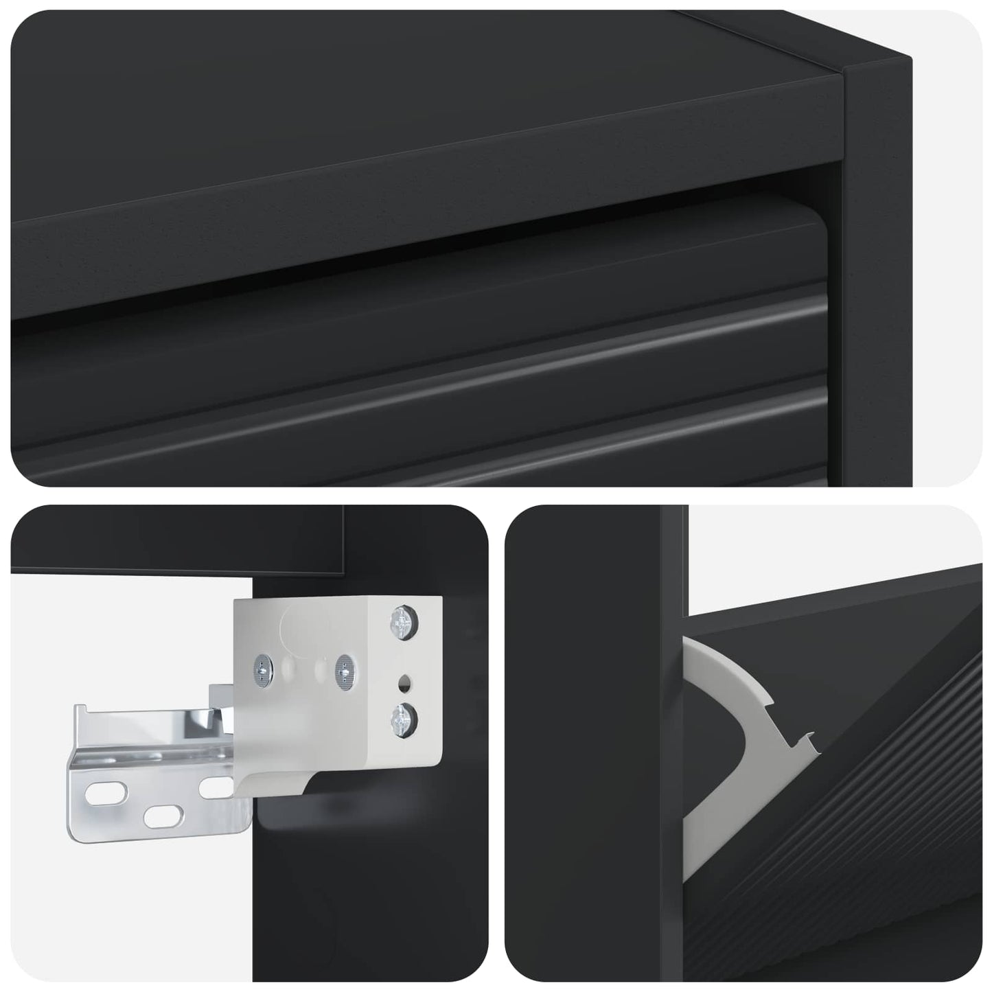 vidaXL Τοίχου Ντουλάπα Παπουτσιών HAARLEM 71 x 17 x 43 εκ Μαύρο