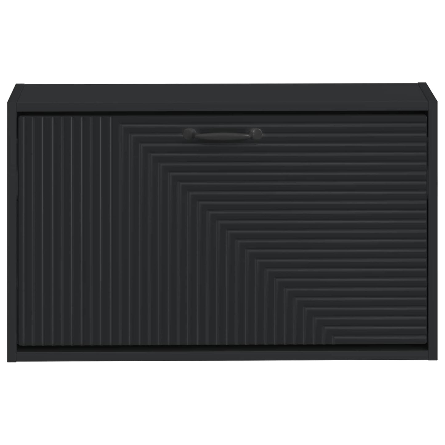 vidaXL Τοίχου Ντουλάπα Παπουτσιών HAARLEM 71 x 17 x 43 εκ Μαύρο