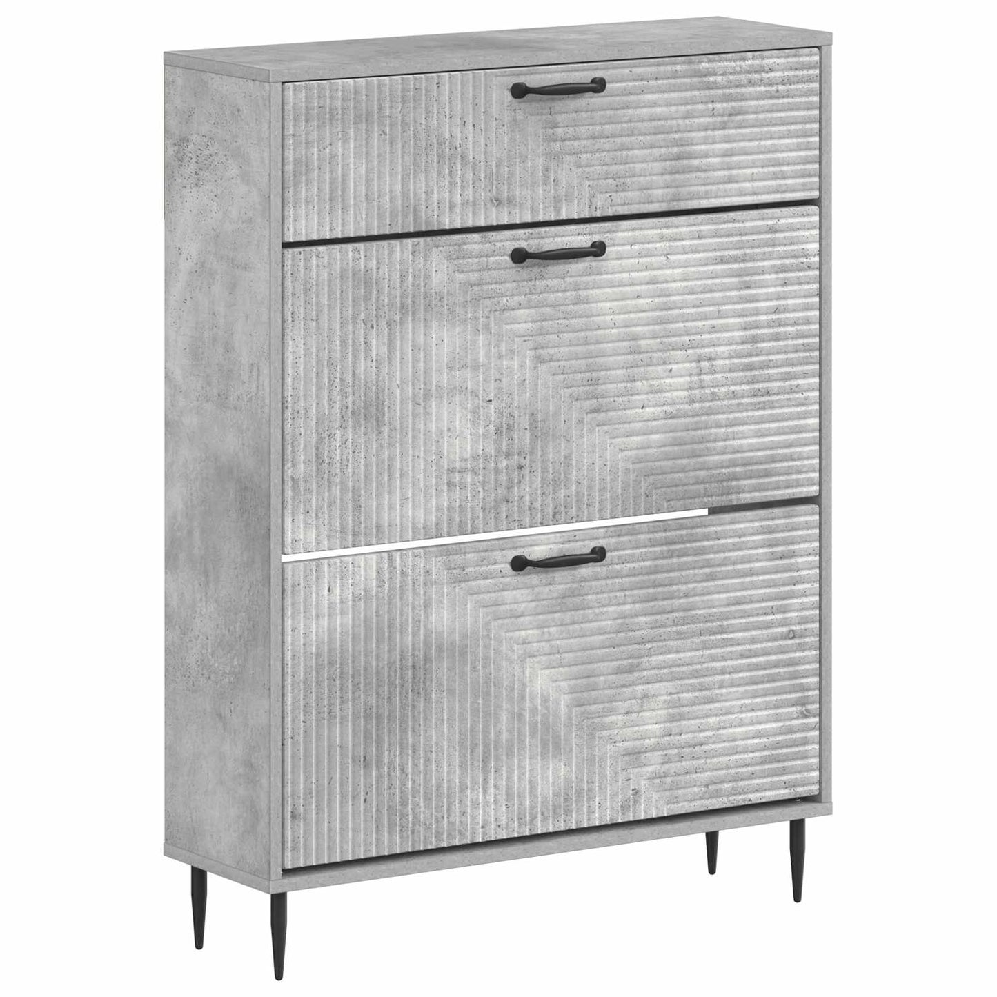 vidaXL Ντουλάπα Παπουτσιών HAARLEM 78 x 24 x 103 εκ. Γκρι Σκυροδέματος