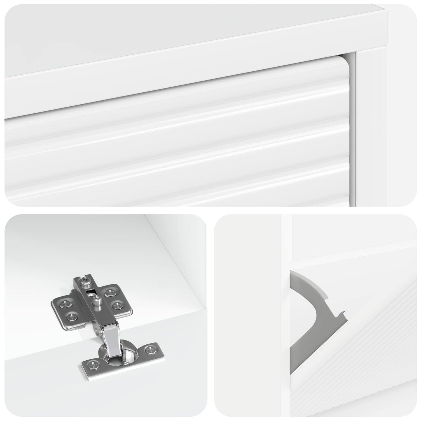 vidaXL Ντουλάπα Παπουτσιών HAARLEM 78 x 24 x 103 εκ. Γυαλιστερό Λευκό