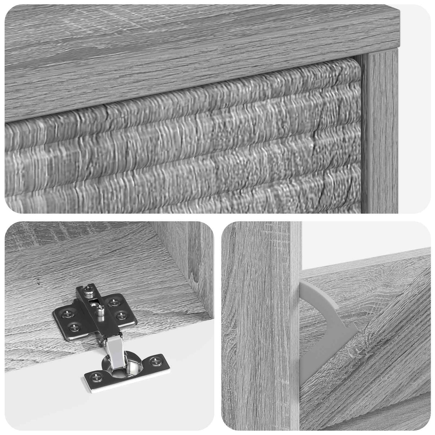vidaXL Ντουλάπα Παπουτσιών HAARLEM 78 x 24 x 103 εκ. Γκρι Sonoma