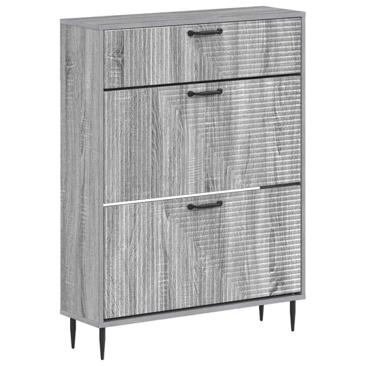 vidaXL Ντουλάπα Παπουτσιών HAARLEM 78 x 24 x 103 εκ. Γκρι Sonoma