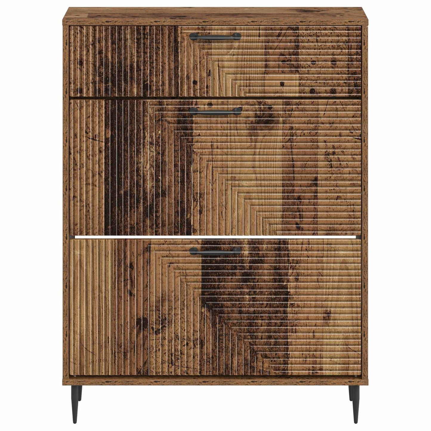 vidaXL Ντουλάπα Παπουτσιών HAARLEM 78 x 24 x 103 εκ. Παλαιωμένο ξύλο
