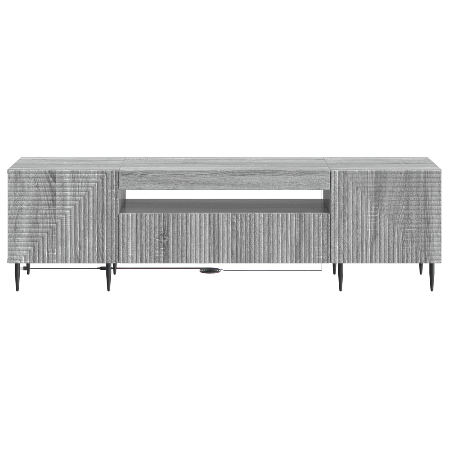 vidaXL Ντουλάπα LED Τηλεόρασης Γκρι Sonoma Επεξεργασμένο Ξύλο