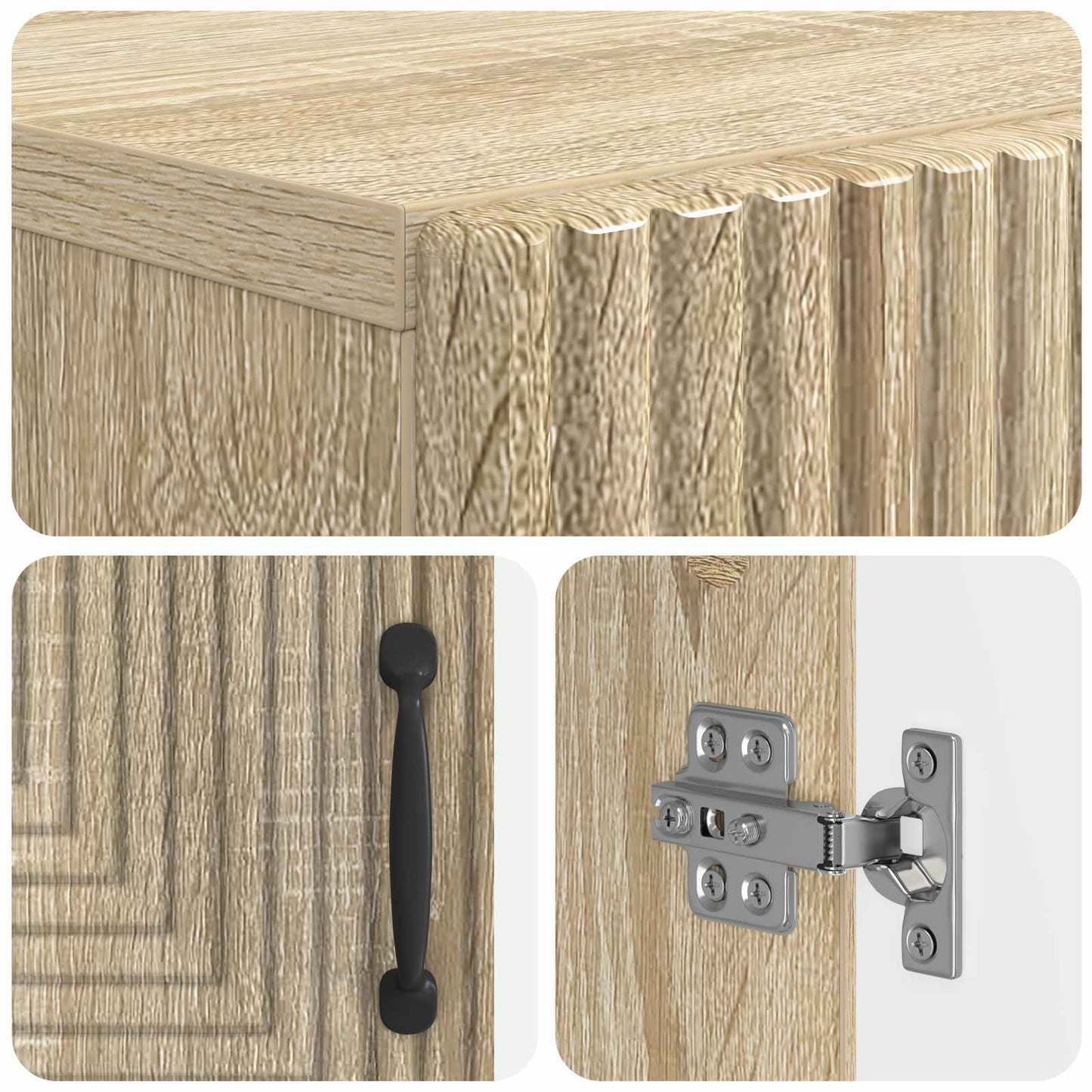 vidaXL Ντουλάπα τουαλέτας HAARLEM Sonoma Δρυς 66 x 25,5 x 190 εκ.