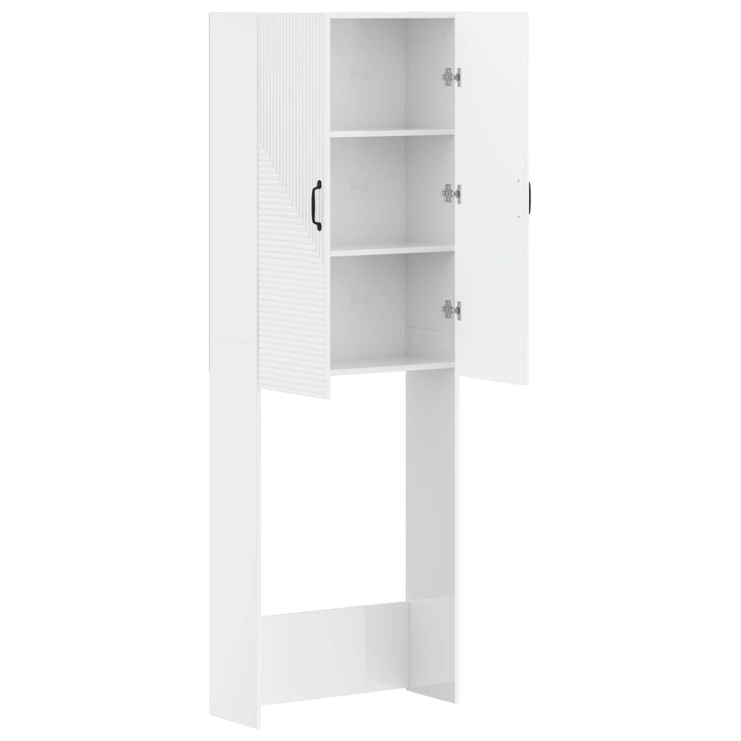 vidaXL Ντουλάπα τουαλέτας HAARLEM Γυαλιστερό Λευκό 66 x 25,5 x 190 εκ.
