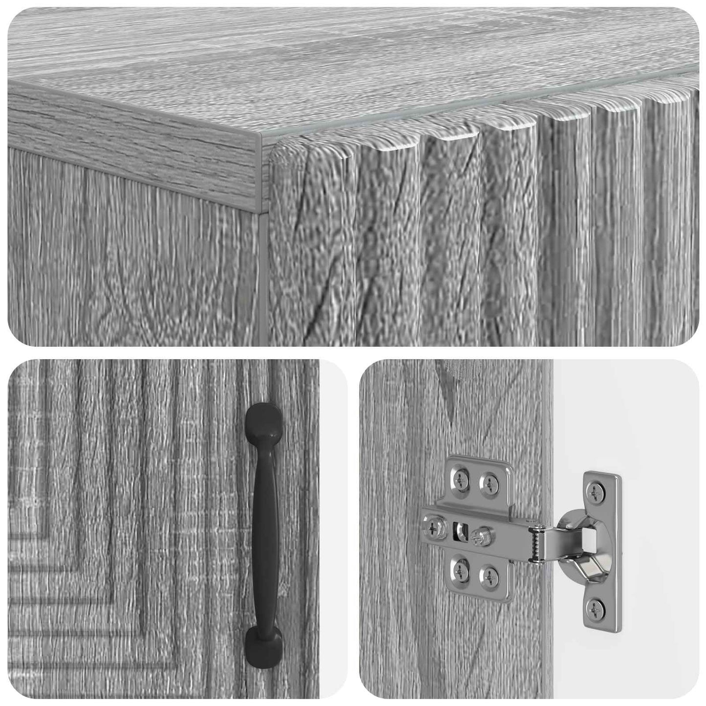 vidaXL Ντουλάπα τουαλέτας HAARLEM Γκρι Sonoma 66 x 25,5 x 190 εκ.