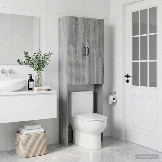 vidaXL Ντουλάπα τουαλέτας HAARLEM Γκρι Sonoma 66 x 25,5 x 190 εκ.
