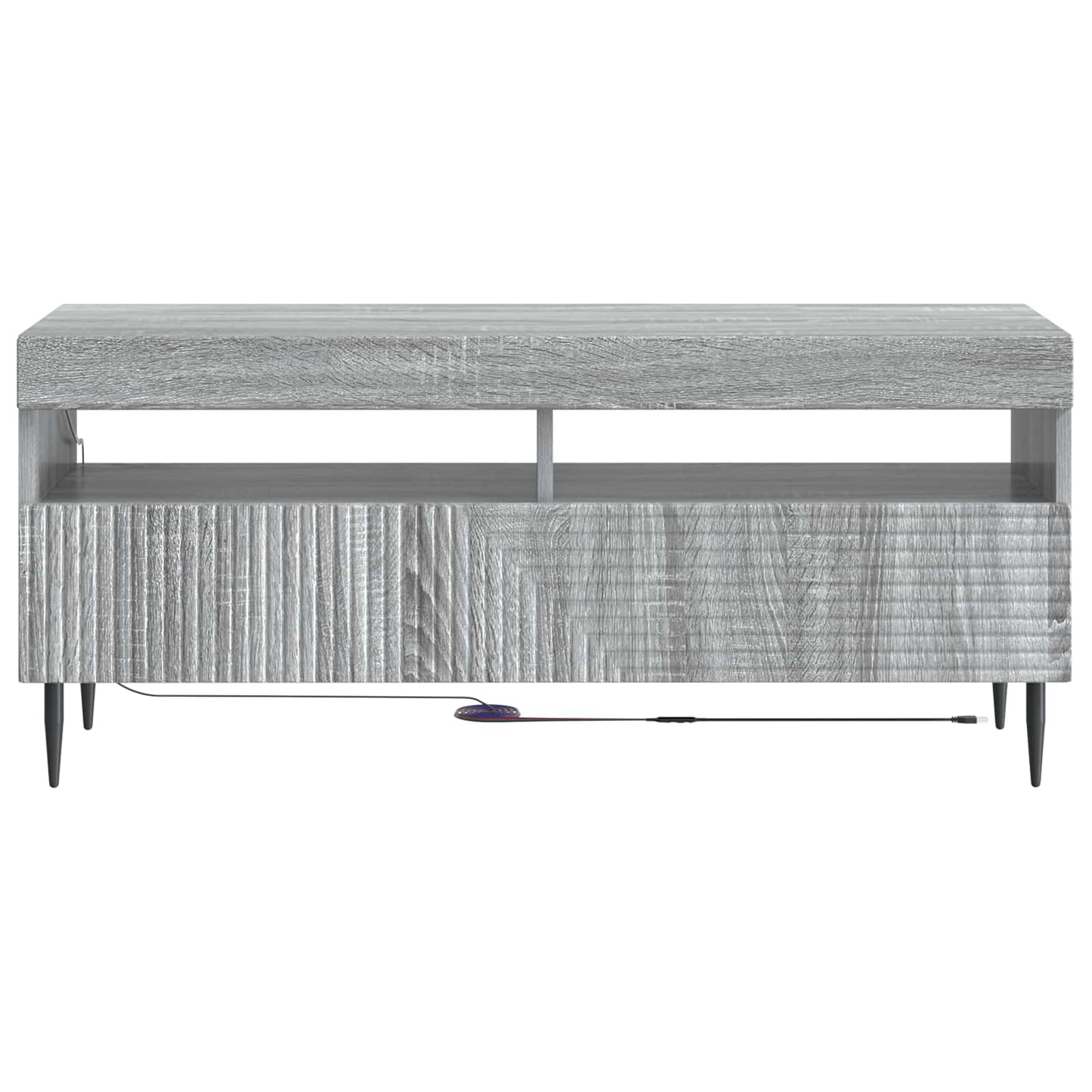vidaXL Ντουλάπα LED Τηλεόρασης Γκρι Sonoma Επεξεργασμένο Ξύλο
