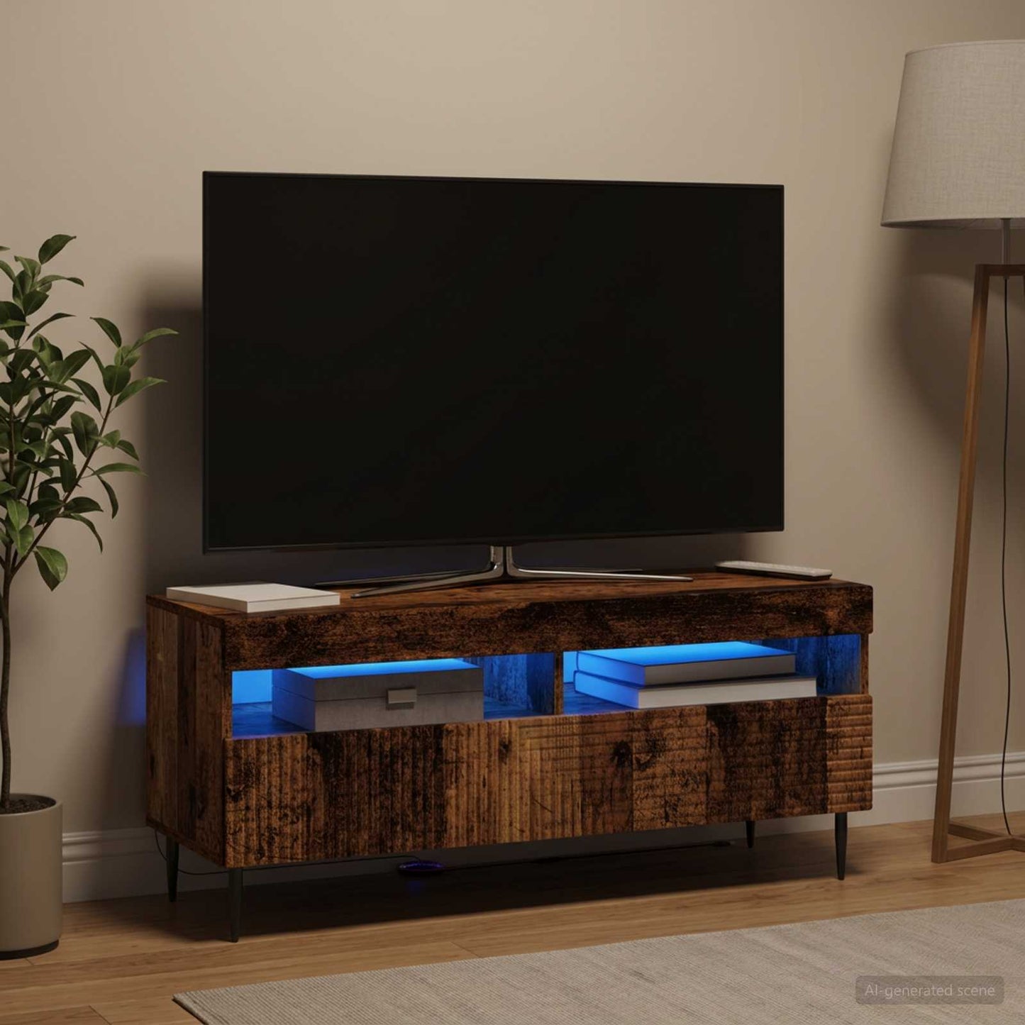 vidaXL Ντουλάπα LED Τηλεόρασης HAARLEM 100 x 35 x 43 εκ.