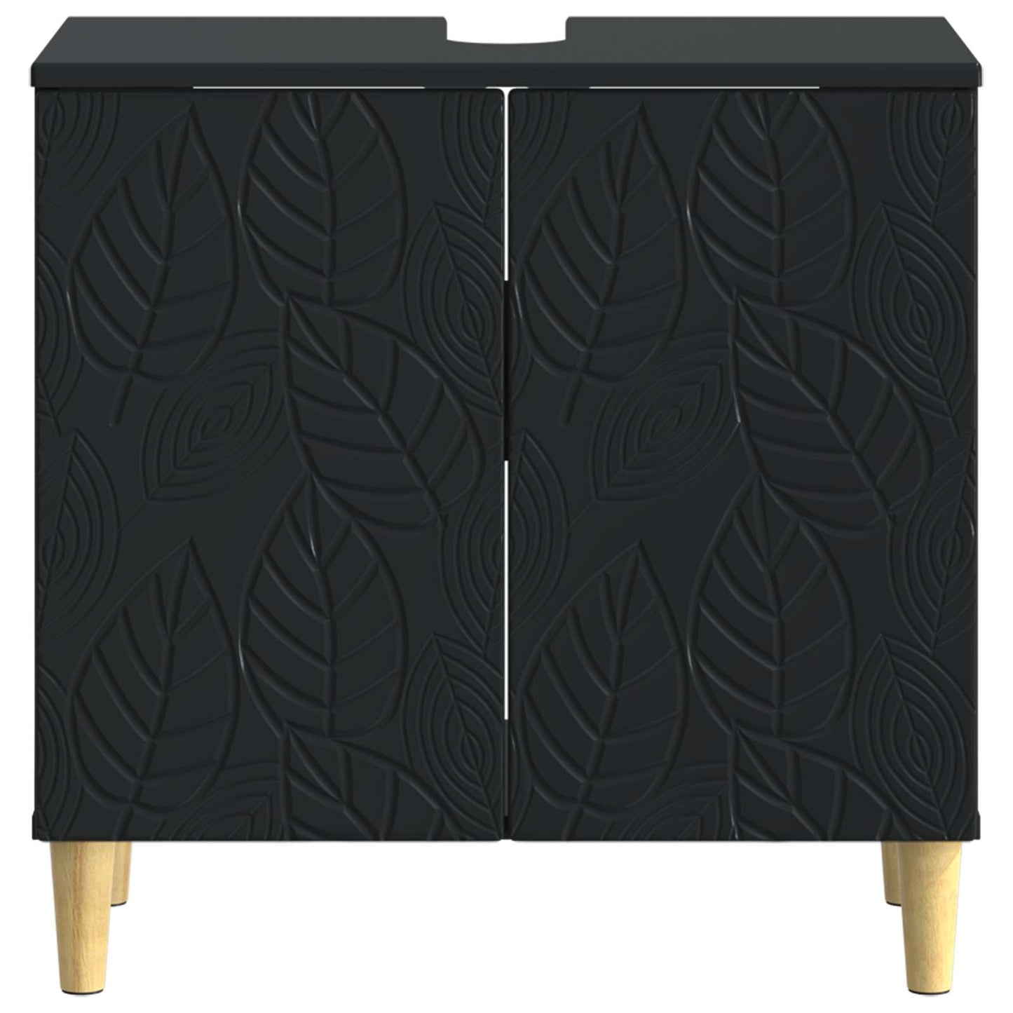 vidaXL Ντουλάπα Νιπτήρα Mπάνιου DELFT Μαύρο 59,5 x 31,5 x 59 εκ.