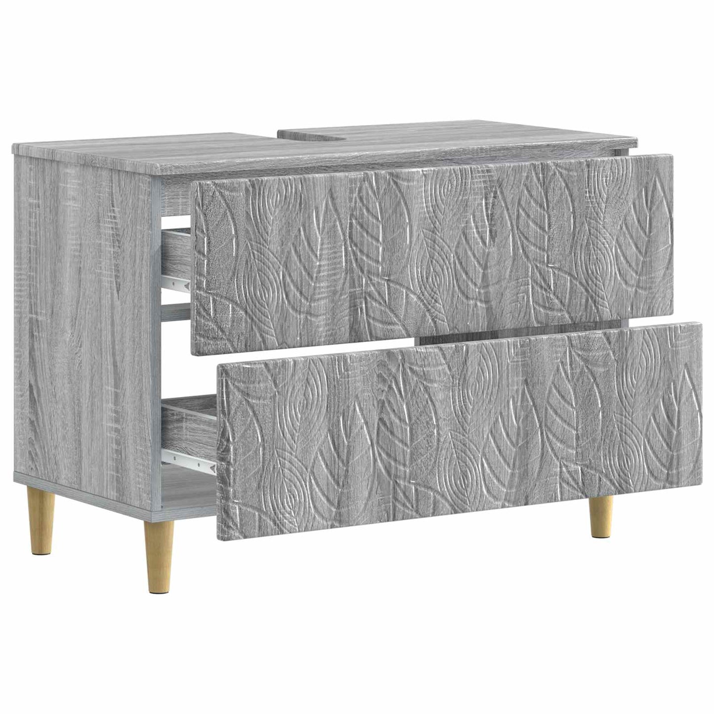 vidaXL Ντουλάπα Νιπτήρα Mπάνιου DELFT Γκρι Sonoma 82 x 41 x 59 εκ
