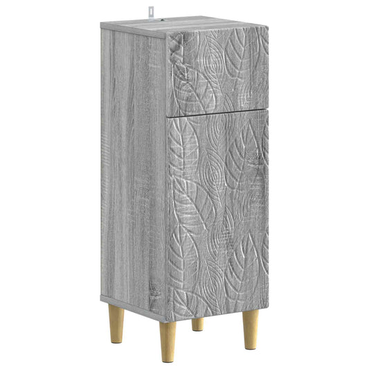vidaXL Ντουλάπι Αποθήκευσης Μπάνιου DELFT Γκρι Sonoma 30 x 31 x 80 εκ.