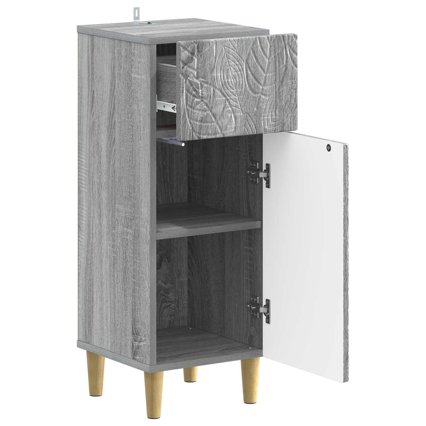 vidaXL Ντουλάπι Αποθήκευσης Μπάνιου DELFT Γκρι Sonoma 30 x 31 x 80 εκ.