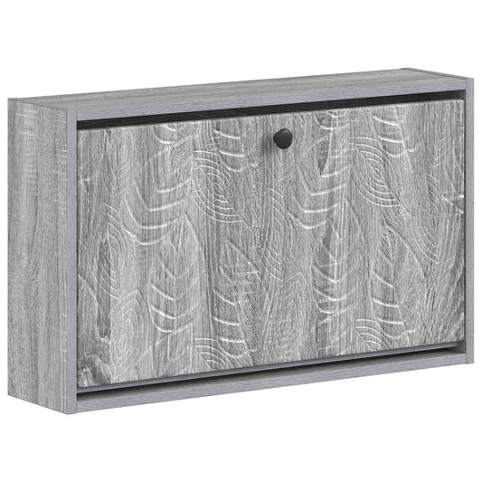 vidaXL Τοίχου Ντουλάπα Παπουτσιών DELFT 71 x 17 x 43 εκ Γκρι Sonoma