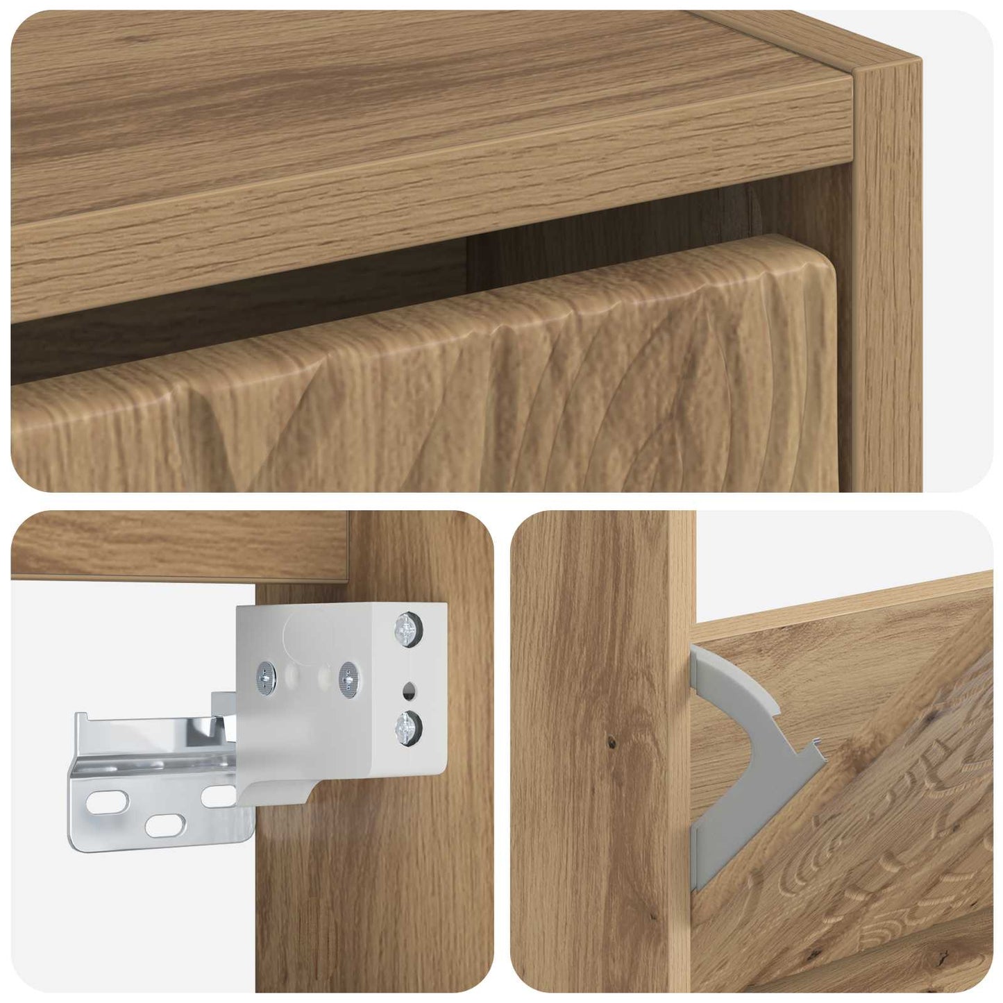 vidaXL Τοίχου Ντουλάπα Παπουτσιών DELFT 71 x 17 x 86 εκ. Artisan Δρυς