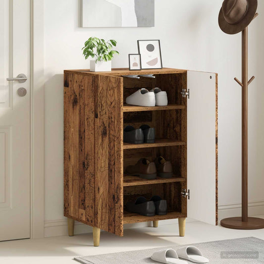 vidaXL Ντουλάπα Παπουτσιών DELFT 59,5 x 39,5 x 90 εκ. Παλαιωμένο ξύλο