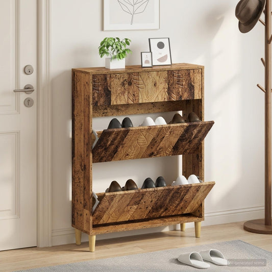 vidaXL Ντουλάπα Παπουτσιών DELFT 78 x 24 x 103 εκ. Επεξεργασμένο Ξύλο