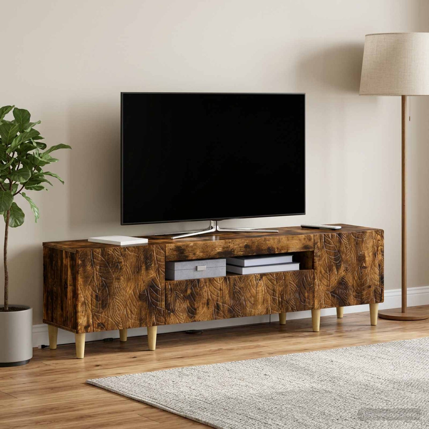 vidaXL Ντουλάπα LED Τηλεόρασης DELFT 153 x 35 x 43 εκ