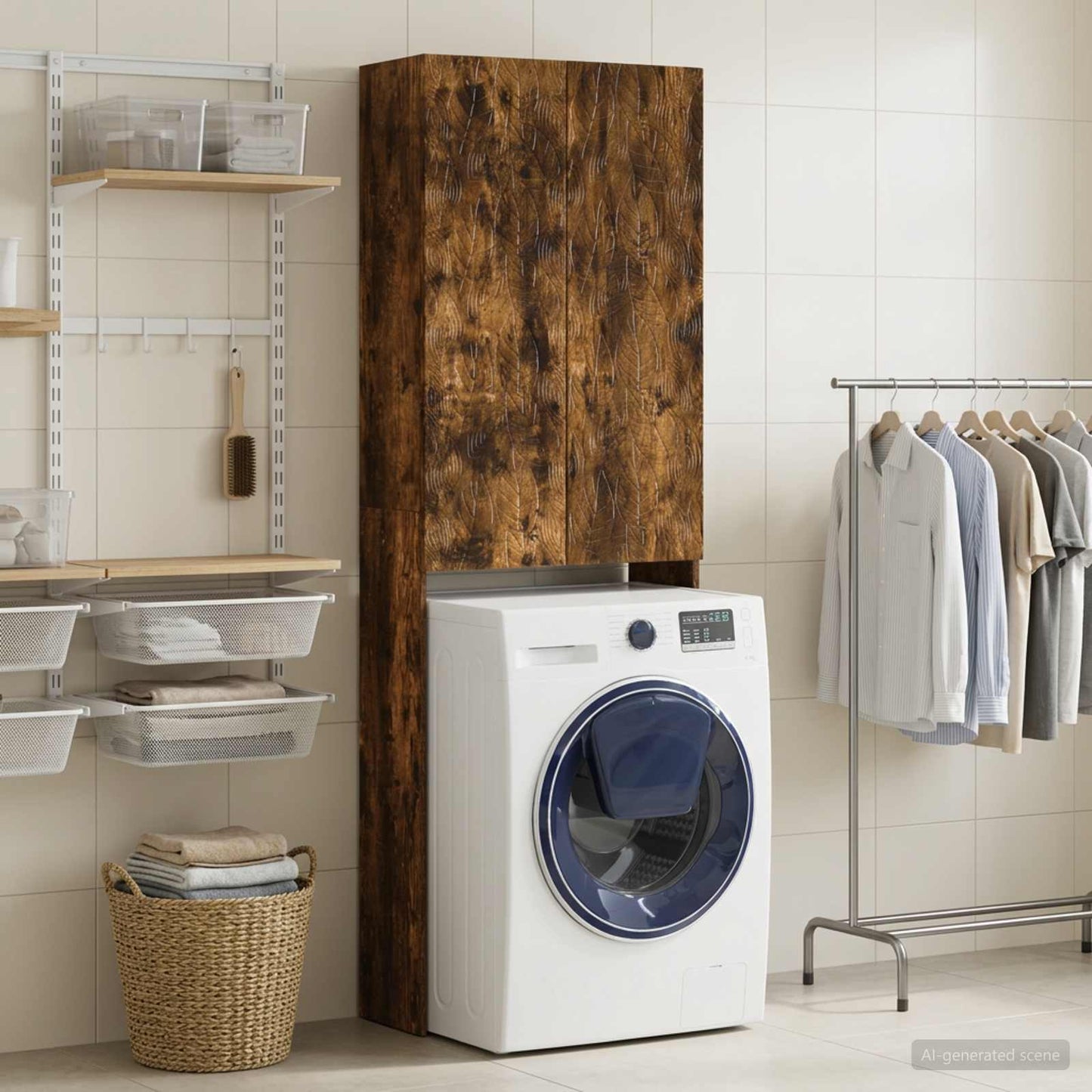vidaXL Ντουλάπα τουαλέτας DELFT Καπνισμένο Ξύλο Δρυός