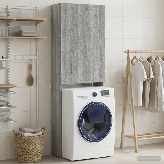 vidaXL Ντουλάπα τουαλέτας DELFT Γκρι Sonoma 66 x 25,5 x 190 εκ.