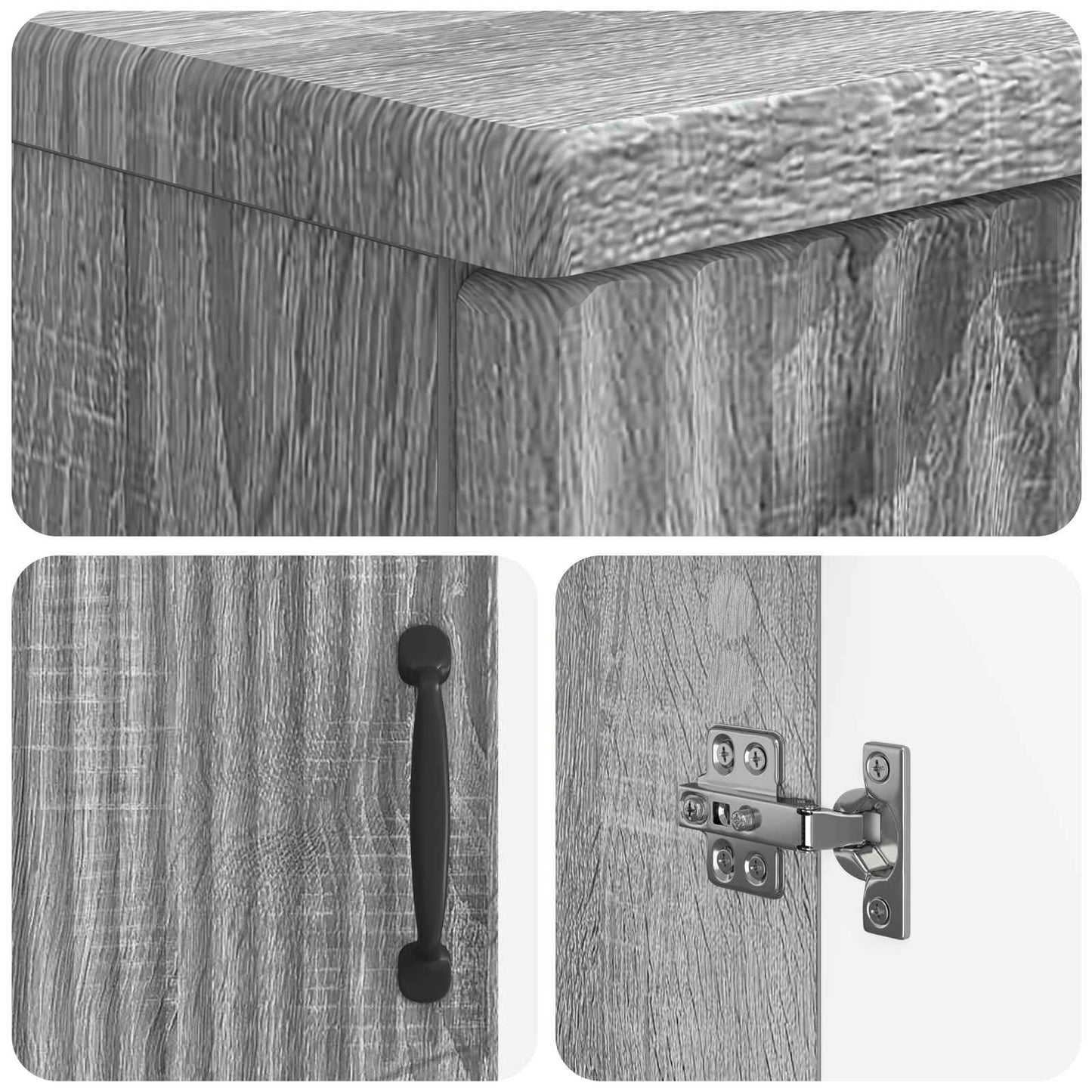 vidaXL Ντουλάπι Αποθήκευσης Μπάνιου HOORN Γκρι Sonoma 30 x 31 x 77 εκ.