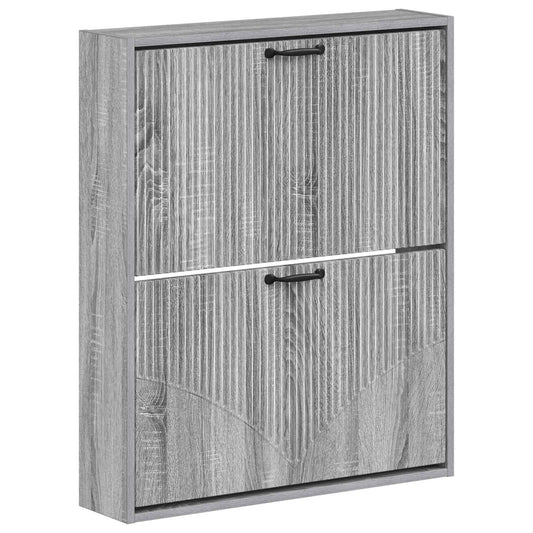 vidaXL Τοίχου Ντουλάπα Παπουτσιών HOORN 71 x 17 x 86 εκ. Γκρι Sonoma