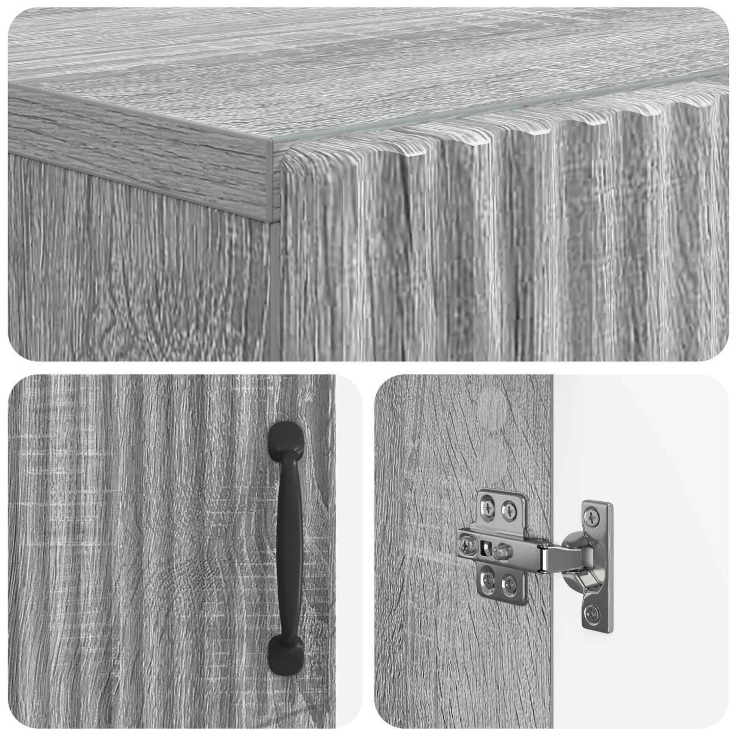 vidaXL Ντουλάπα Παπουτσιών HOORN 59,5 x 39,5 x 87 εκ Γκρι Sonoma