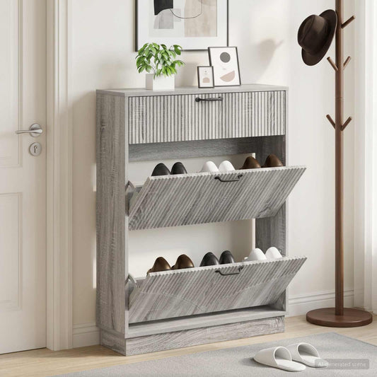 vidaXL Ντουλάπα Παπουτσιών HOORN 78 x 24 x 100 εκ. Επεξεργασμένο Ξύλο