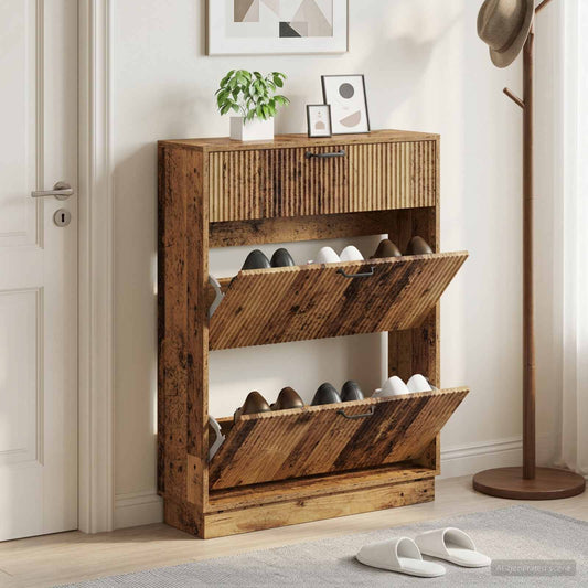 vidaXL Ντουλάπα Παπουτσιών HOORN 78 x 24 x 100 εκ. Επεξεργασμένο Ξύλο