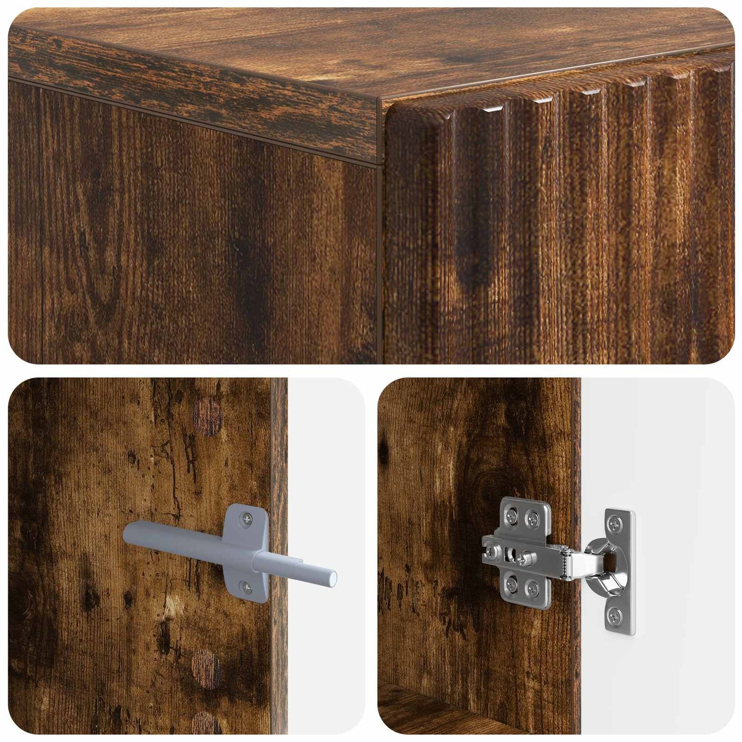 vidaXL Ντουλάπι TV Καπνισμένο Ξύλο Δρυός Επεξεργασμένο Ξύλο