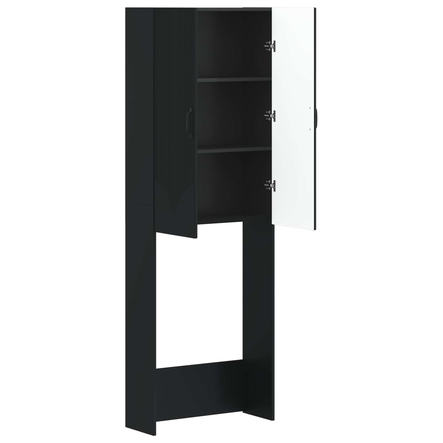 vidaXL Ντουλάπα τουαλέτας HOORN Μαύρο 66 x 25,5 x 190 εκ.