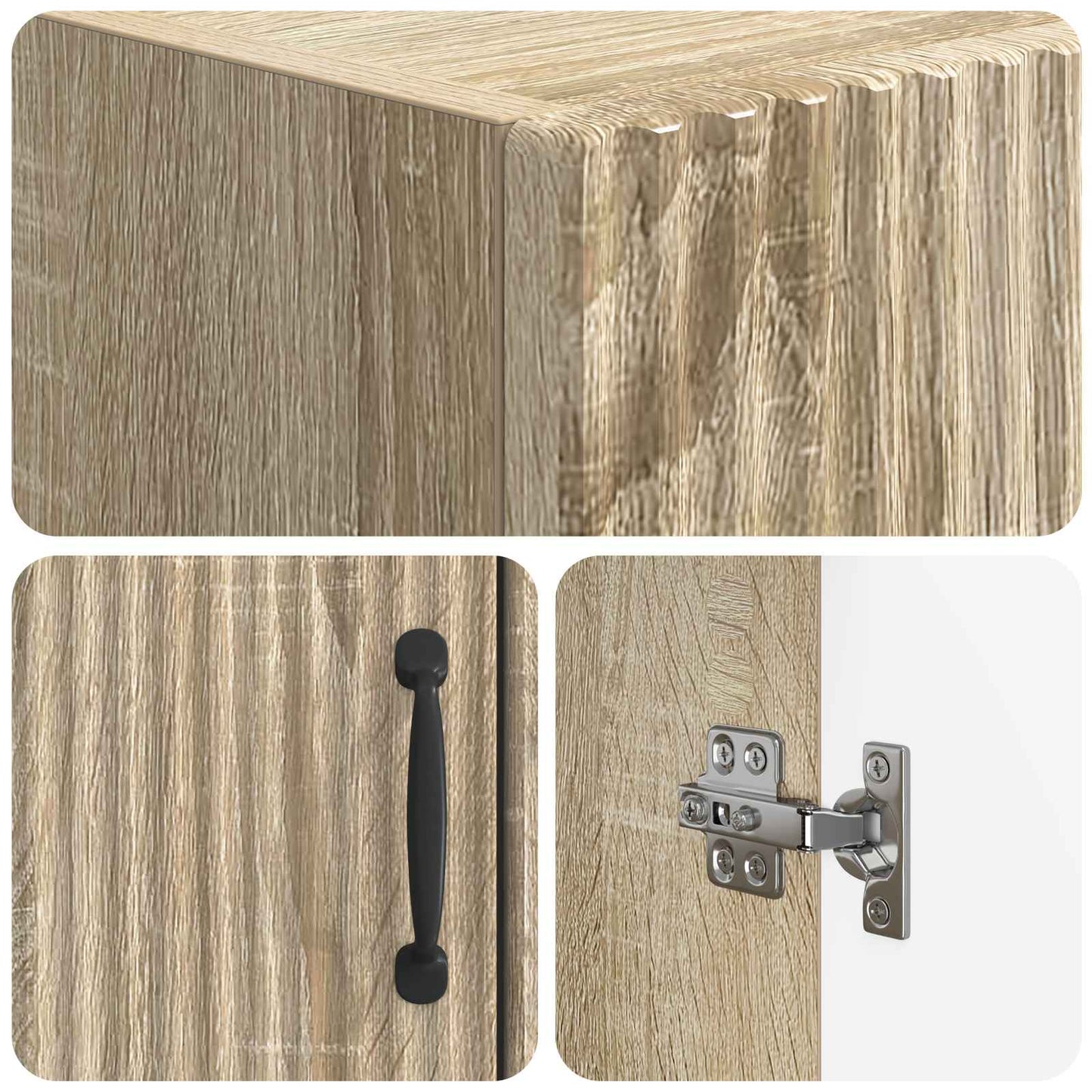 vidaXL Ντουλάπα τουαλέτας HOORN Sonoma Δρυς 66 x 25,5 x 190 εκ.