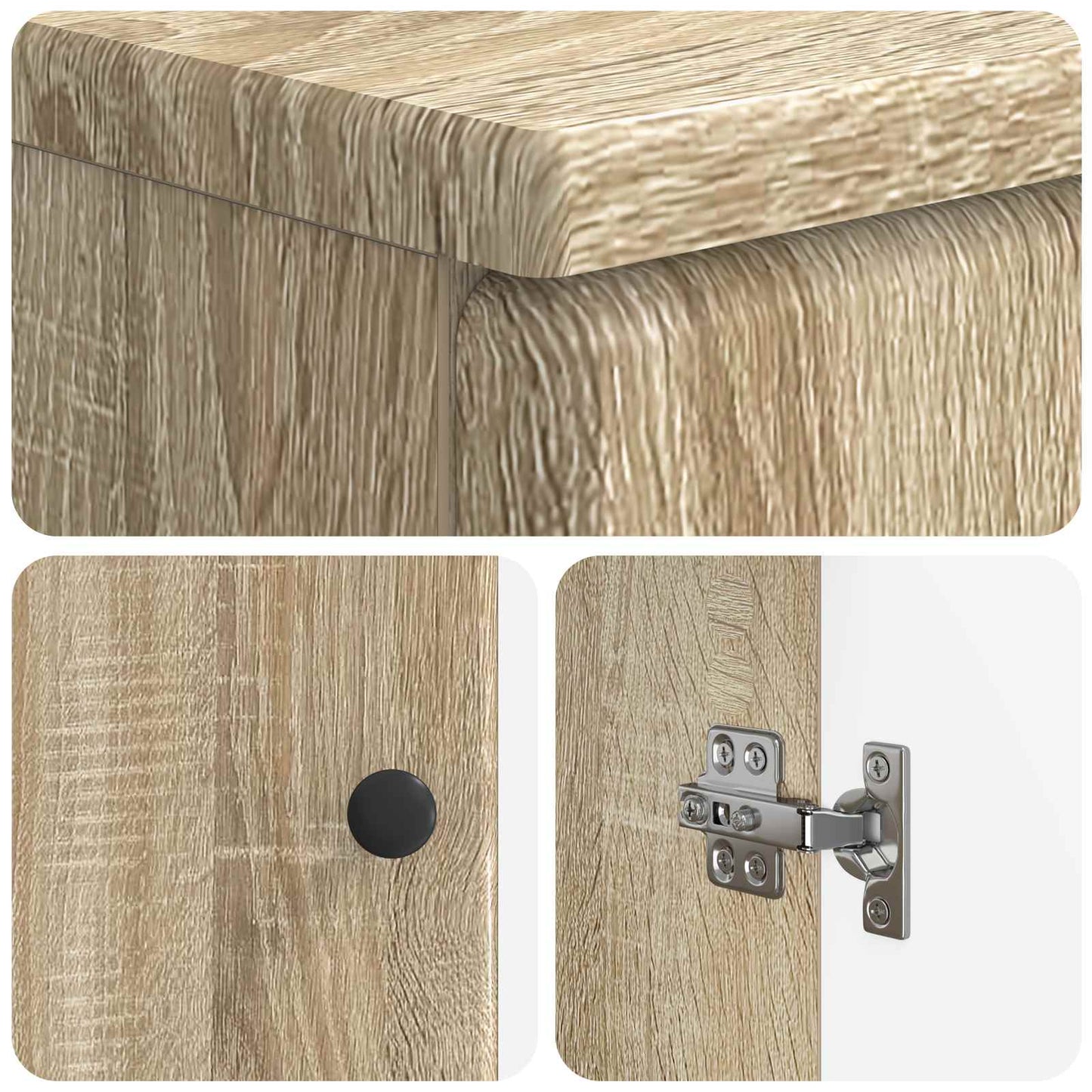 vidaXL Ντουλάπα Νιπτήρα Mπάνιου BREDA Sonoma Δρυς 59,5 x 31,5 x 59 εκ.