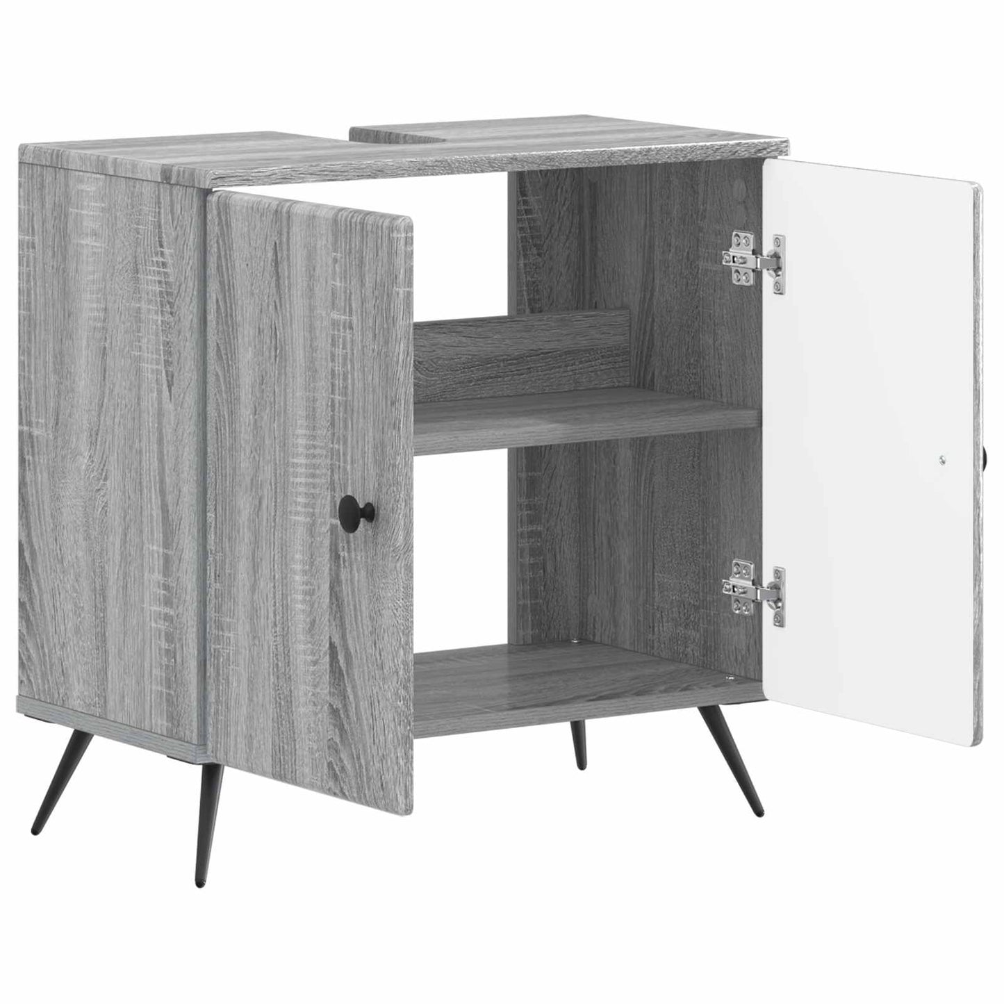 vidaXL Ντουλάπα Νιπτήρα Mπάνιου BREDA Γκρι Sonoma 59,5 x 31,5 x 59 εκ.
